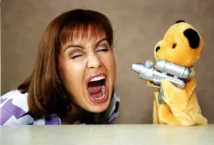 Sooty and Television Presenter Sian Lloyd June 1997 Celebrating Sooty