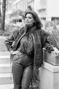Sophia Loren pictured in London, promoting her new perfume Sophia
