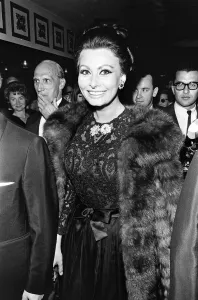 Sophia Loren at the premier of Operation Crossbow'at the Empire Theatre
