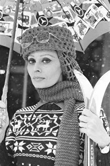 00348 Prints: Sophia Loren seen here on location in Austria during the filming of the MGM movie