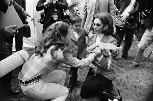 Images Dated 24th May 1973: Sophia Loren and her son, Carlo Ponti Jr. visit the West Midlands Safari Park at Bewdley