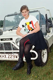 Sophie Aldred as Doctor Who assistant Ace seen here on location near Arundel during