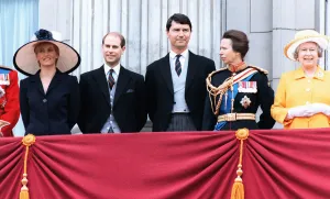 Earl Of Wessex Prints: Sophie Rhys Jones and fiance Prince Edward with Princess Anne and husband Tim Taylor