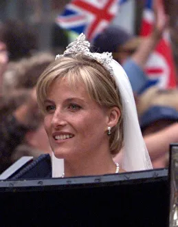Sophie Rhys Jones pictured in carriage after her wedding to Prince Edward June