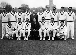 The South African cricket team, players left to right: Back Row: Pothecary