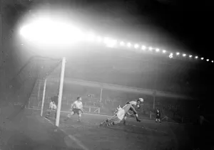 Flood Lit Prints: South African national football team seen here competing against Arsenal in a friendly