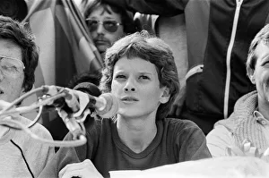 01284 Prints: South African wonder girl Zola Budd seen winning the 3000 metre race at Central Park in