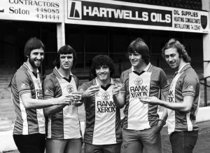 00393 Prints: Southampton FC Photocall to announce new sponsorship with Rank Xerox, 22nd December 1980