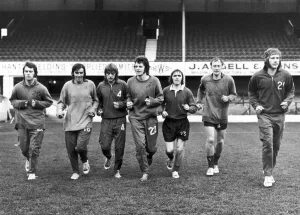 Southampton FC Players training hard for their biggest test of the season