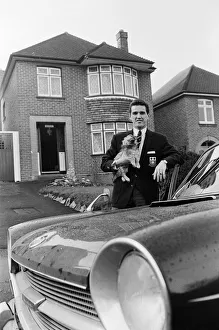 Pets Prints: Southampton FC winger and England international Terry Paine pictured outside his