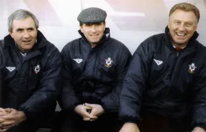 00233 Prints: Southampton Manager Alan Ball in the dugout with assistants January 1994
