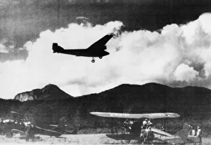 The Soviet Aerodrome in the mountain passes of the Caucasus mountains on the Volga Front