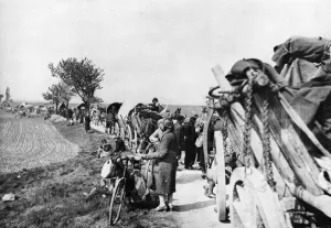 As the Soviet Red Army advance westward into Germany to meet the Allies