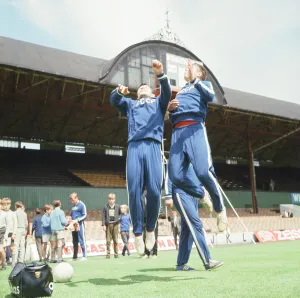 Soviet Union Football Players, pictured during training session at Ayresome Park