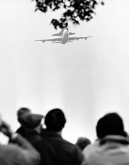 00390 Prints: Space Shuttle Enterprise, piggy back on a NASA 747 Jumbo Jet