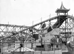 The Spanish City amusement park in Whitley Bay - a figure eight rollercoaster
