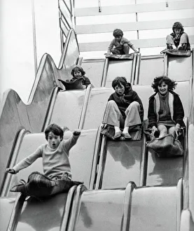 spanish city amusement park whitley bay youngsters enjoying giant slide Trending Item 6