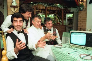 Waiter Prints: Spanish staff from Casa Paco and Latino restaurants in Flecthers Walk, Birmingham