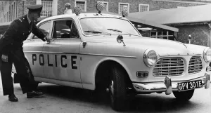 Officer Prints: This specially designed 105 miles per hour Swedish Volvo police car is being tried out by