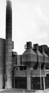 A specially designed coal-fired boiler house servicing 673 flats in Edith Avenue Estate