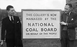 A specimen National Coal Board notice to be displayed at all collieries when they were