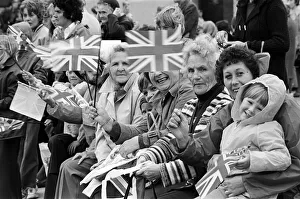 Spectators await Queen Elizabeth II in Eston during her Silver Jubilee tour
