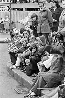 Spectators await Queen Elizabeth II in Eston during her Silver Jubilee tour