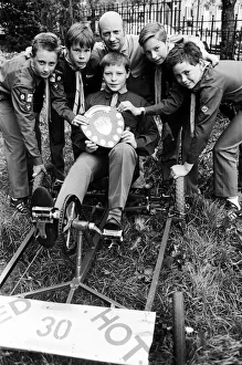 Scout Prints: Speed kings... youngsters from the 11th Holy Trinity Scouts in Marsh raced off with top