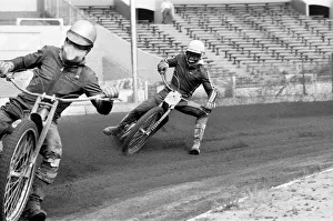 Speedway Prints: Speedway world team championship practice at Wembley in preparation for the event to be