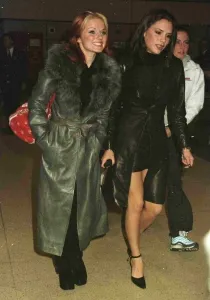 Spice Girls Victoria Geri leaving Heathrow for Madrid November 1997