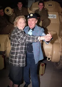 Tank Prints: Spike Milligan Actor with Christabel Leighton-Porter Actress at The Imperial War Museum