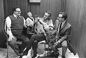 Spike Milligan March 1963 with Harry Seacombe and Peter Sellers rehersing for