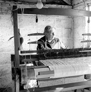 The SpinnersI guild of Kent. Women using hand operated loom