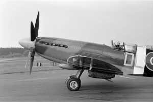 00748 Prints: Spitfire single seat fighter aircraft on show at RAF Woodvale, South of Southport
