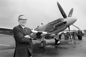 00748 Prints: Spitfire single seat fighter aircraft on show at RAF Woodvale, South of Southport