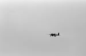 00748 Prints: Spitfire single seat fighter aircraft on show at RAF Woodvale, South of Southport