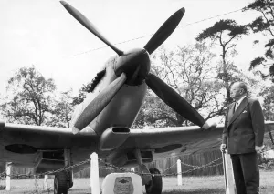 00505 Prints: A Spitire fighter plane, pictured at RAF Honiley in Wroxall, Warwickshire