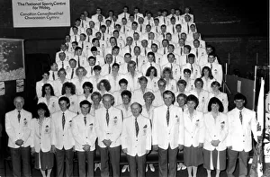 Sport - Commonwealth Games 1990 - The Welsh team pictured at the National Sports Centre