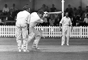 Sport - Cricket - Glamorgan captain Tony Lewis cuts a ball from Notts bowler R. A