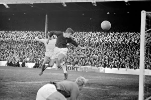 Sport. Football: Burnley v. Man United. Burnkey full back / heads clear for a corner after