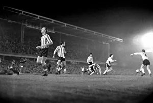 Sport. Football. Derby County v. Southampton. Southampton defenders lay spread eagled