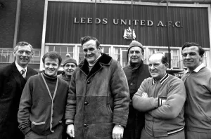 Sport: Football. Don Revie the successful Leeds United team Manager pictured with skipper