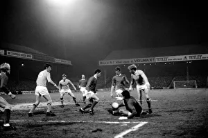 Sport. Football, League Cup Semi Final 1st leg Manchester City 2 v. Manchester United