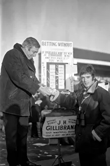 Bookmaker Prints: Sport: Football: Manchester United player Willie Morgan at Haydoch races