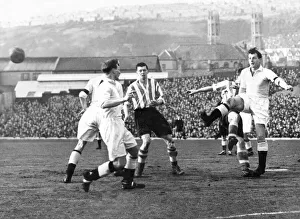 Sport - Football - Swansea Town - Elwell the Swansea full back boots the ball away to