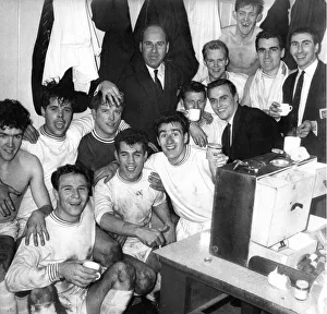 Sport - Football - Swansea Town - Swansea players celebrate in the Anfield dressing room