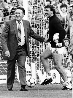 Sport - Football - Wales v Scotland - The late Jock Stein shares a joke with Welsh