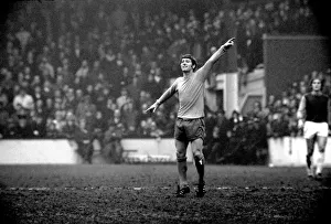 Sport: Football: West Ham 0. v. Everton 1. Ball of Fire