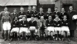 00369 Prints: Sport - Rugby - League - The Cardiff Rugby League team to play Ystradgynlais