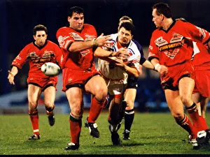 Sport - Rugby League - Wales v England - Englands Richard Gay drops a high ball as
